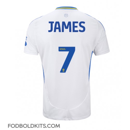 Leeds United Daniel James #7 Hjemmebanetrøje 2024-25 Kortærmet